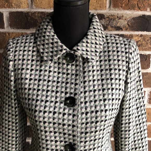 Tahari Arthur S. Levine Checker Wool Coat - Picture 10 of 14